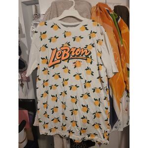 Nike Lebron Shirt Fruit Oranges Florida Basketball orang white